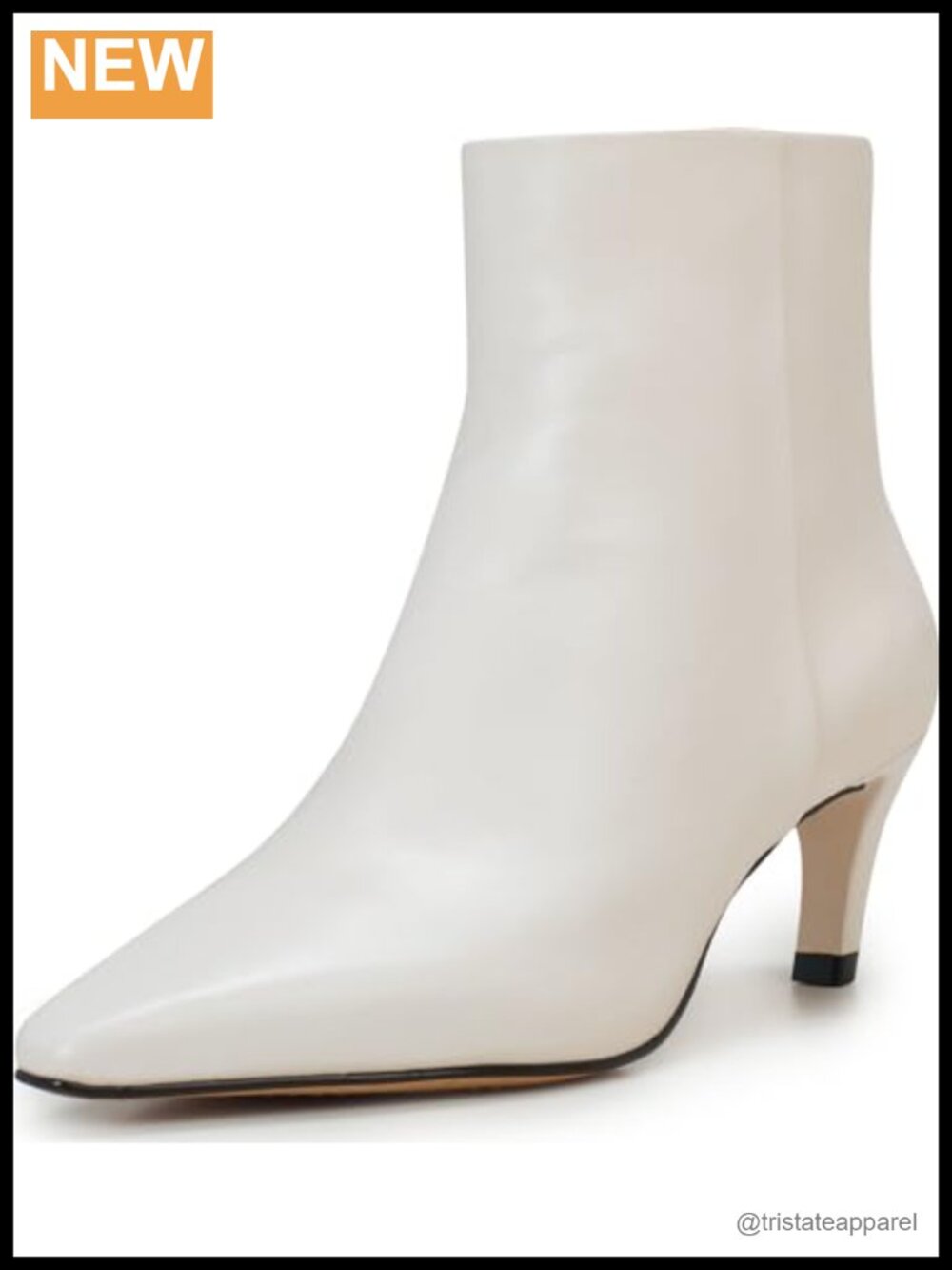 Vince Camuto Quinley Ankle Bootie Stiletto Heel Leather Pointed Toe Zip